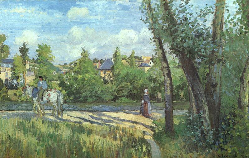 Camille Pissarro Sunlight on the Road - Pontoise